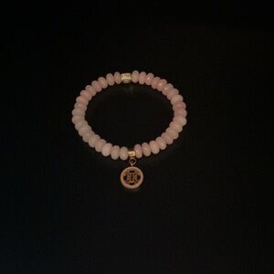 Rustic Cuff Pink beaded Bracelet